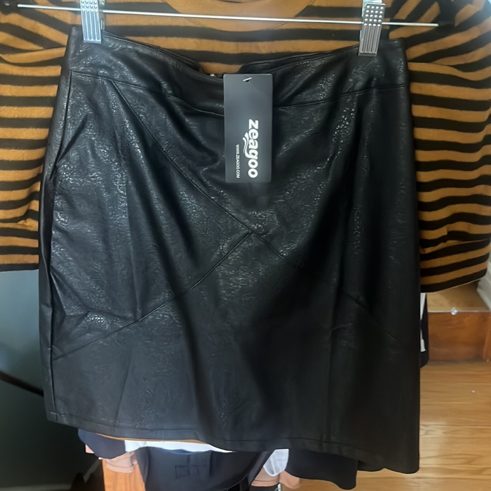 Faux Leather Mini Skirt